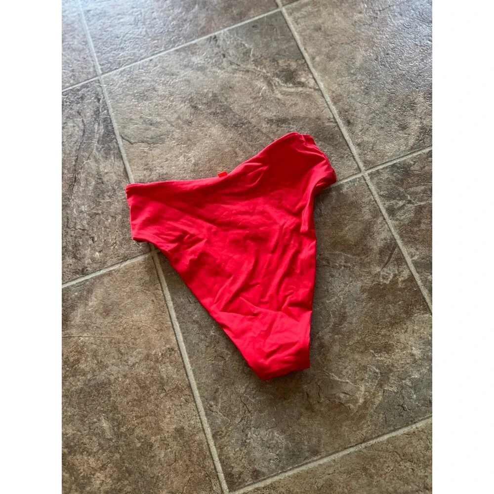 Skims Signature Swim Mid Waist Bottom Ruby Size XXS